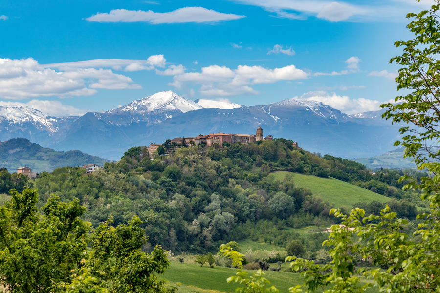 Beautiful hills of Le Marche countryside in central Italy property